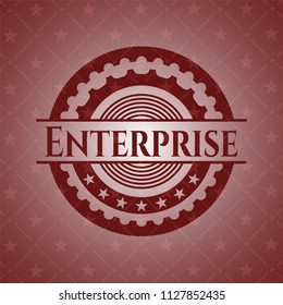 Enterprise realistic red emblem