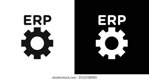 ícone erp ou planejamento de recursos da empresa conjunto de preenchimento plano coleta