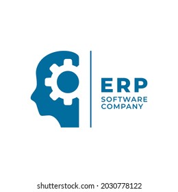 Enterprise Resource Planning Logo Design Template Stock Vector (royalty 