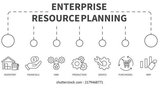 Enterprise Resource Planning Vector Illustration Concept Stock Vector ...