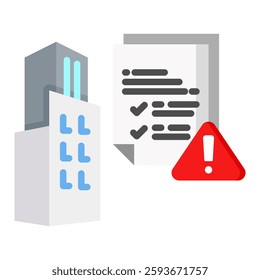 Enterprise Risk Assessment Icon in Flat Color Style. Simple Vector Design. Simple Vector Flat Icon