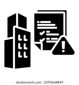 Enterprise Risk Assessment Icon in Glyph Style. Simple Vector Design. Simple Vector Glyph Icon