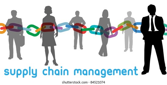 Enterprise SCM manager and outsourcing supply chain management business people