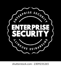 Textstempel für Enterprise-Sicherheit, Concept-Hintergrund