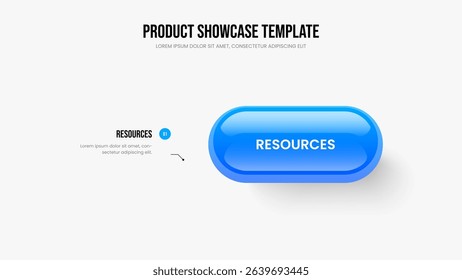 Enterprise Showcase 1 Step Infographic Presentation Template. Digital Review One Element Diagram Slide Design. Corporate Planning Slideshow Layout Vector Illustration.