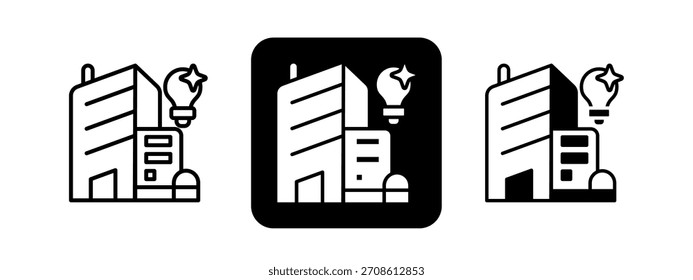 Conjunto de ilustrações de vetor de desenho de linha preta e cor sólida empresarial