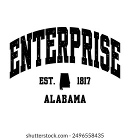 Enterprise text effect vector. Editable college t-shirt design printable text effect vector