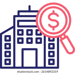 Enterprise Value Icon Color Vector Illustration