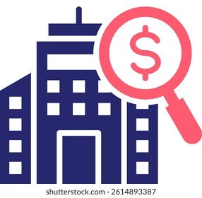 Enterprise Value Icon Fill Vector Illustration