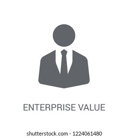 Enterprise value icon. Trendy Enterprise value logo concept on white background from business collection. Suitable for use on web apps, mobile apps and print media.