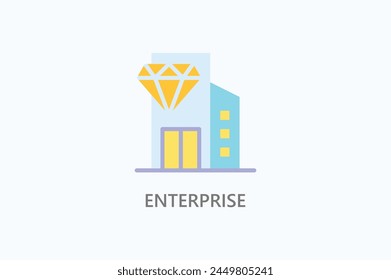 Enterprise vector, icon or logo sign symbol illustration