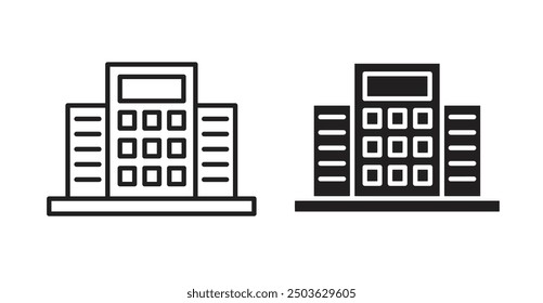 Enterprise vector icon in solid and outline style