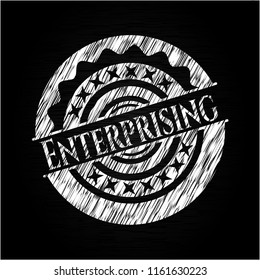 Enterprising chalk emblem