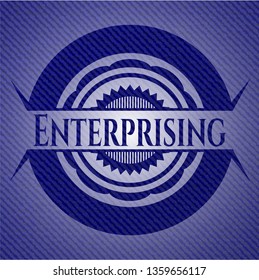 Enterprising with denim texture