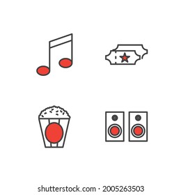 entertaiment set icon, isolated entertaiment set sign icon, vector illustration