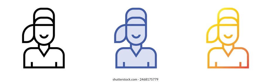 entertainer icon. Linear, Blue Fill and Gradient Style Design Isolated On White Background