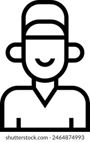 entertainer icon. Thin linear style design isolated on white background