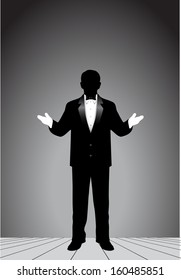 entertainer on stage