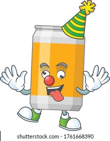 entertaining Clown beer can caricature character design style