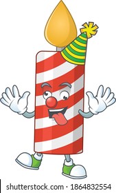 entertaining Clown candle caricature character design style. Vector illustration