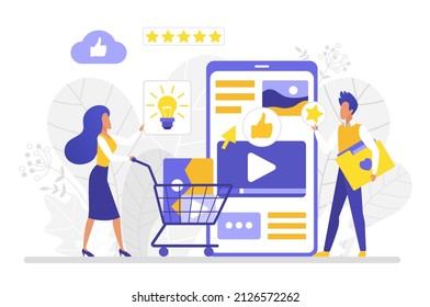 Entertaining and engaging creative ecommerce content. Rating customer satisfaction feedback