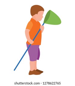 Entertaining kid flat icon design
