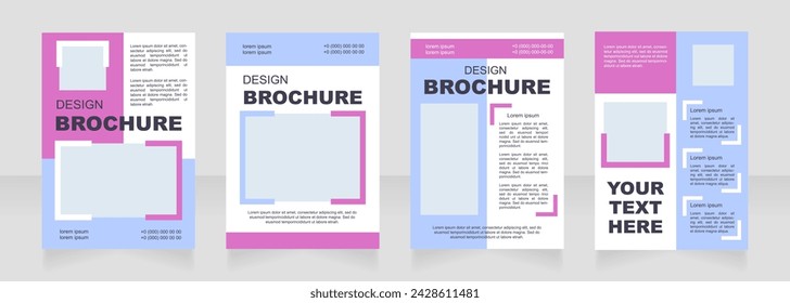 Entertainment agency blank brochure layout design. Holiday event. Vertical poster template set with empty copy space for text. Premade corporate reports collection. Editable flyer paper pages