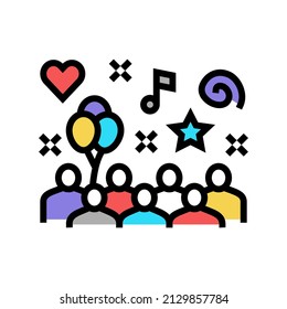 entertainment in amusement park color icon vector. entertainment in amusement park sign. isolated symbol illustration