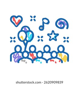 entertainment in amusement park doodle icon sketch vector. entertainment in amusement park sign. isolated symbol illustration