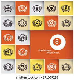 Entertainment badge icons,vector