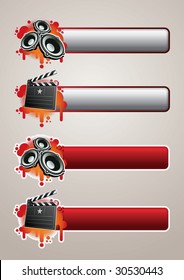 Entertainment Banner Set 2. Elements are layered separately in vector file. Easy editable graphics.