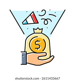 entertainment budget planning color icon vector. entertainment budget planning sign. isolated symbol illustration