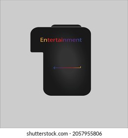 Entertainment button Realistic desigh.Vector ilustration