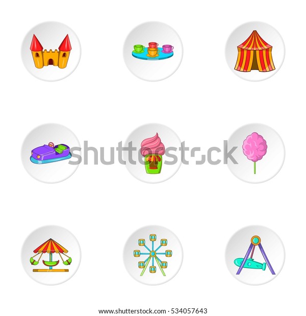 Entertainment for children
icons set. Cartoon illustration of 9 entertainment for children
vector icons for
web
