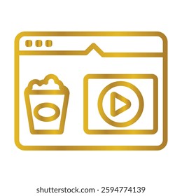 Entertainment Color gradient illustration vector icon which can easily modify or edit 