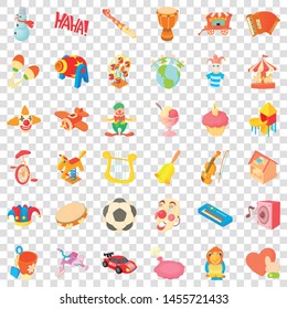 Entertainment cons set. Cartoon style of 36 entertainment vector icons for web for any design