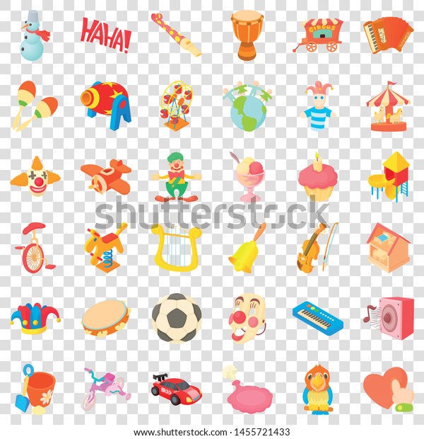 Entertainment cons set. Cartoon style of\
36 entertainment vector icons for web for any\
design