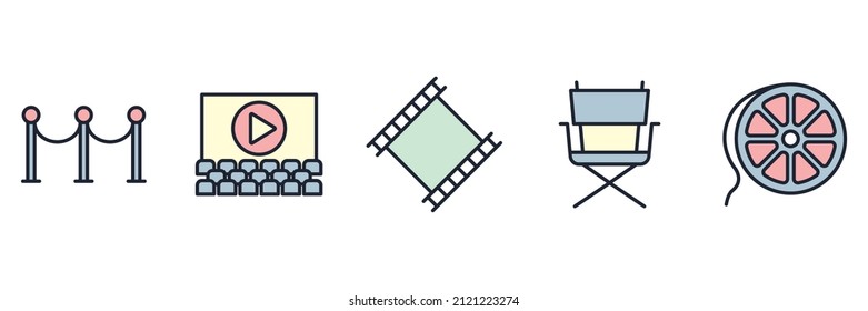 Entertainment elements set icon symbol template for graphic and web design collection logo vector illustration