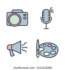 Entertainment elements set icon symbol template for graphic and web design collection logo vector illustration