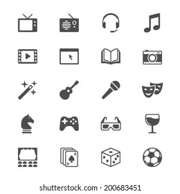 Entertainment flat icons