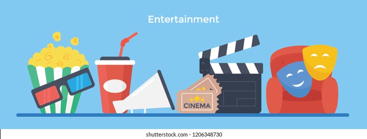 An entertainment flat illustration design 