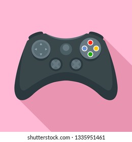 Entertainment gamepad icon. Flat illustration of entertainment gamepad vector icon for web design