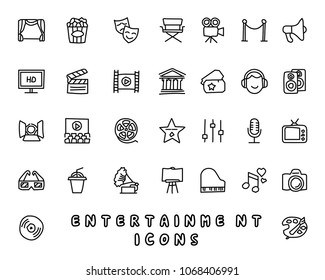entertainment hand drawn icon design illustration, line style icon, designed for app and web - Shutterstock ID 1068406991