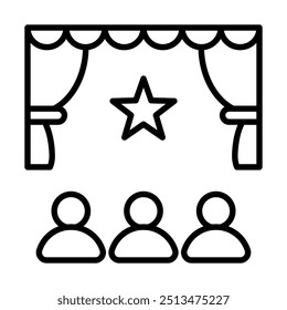 Ilustração de vetor de linha de ícone do Hub de Entretenimento