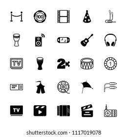 Entertainment icon. collection of 25 entertainment filled and outline icons such as 100 casino chip, casino bet. editable entertainment icons for web and mobile.