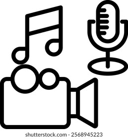 Entertainment Icon Line Vector Illustration