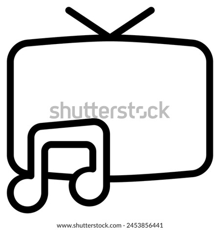 Entertainment icon with outline style. Suitable for website design, logo, app and UI. Based on the size of the icon in general, so it can be reduced.