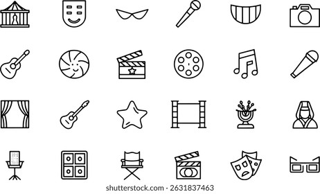 Conjunto de iconos de entretenimiento Entretenimiento y artes ICO (1).eps
