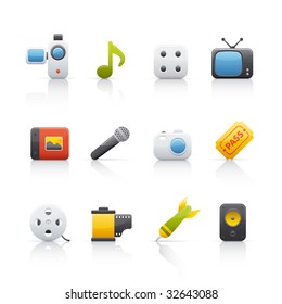 Entertainment Icon Set for multiple application in Adobe Illustrator EPS 8.