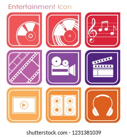 Entertainment Icon Vector Set